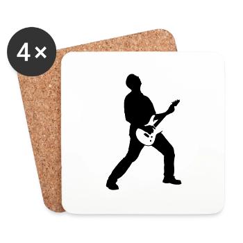 guitarrocker_032012_c_1c - Untersetzer (4er-Set) - Weiß - Vorne
