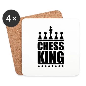 Chess King - Untersetzer (4er-Set) - Weiß - Vorne