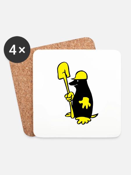 Mole - Coasters (set of 4) - white