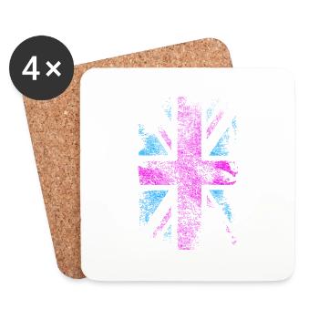 Union Jack - Untersetzer (4er-Set) - Weiß - Vorne