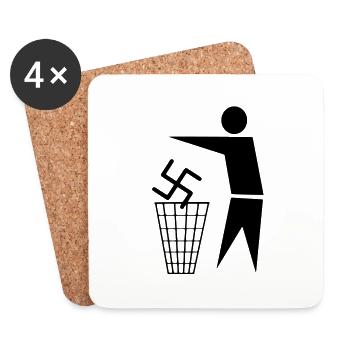 Racism sucks - Coasters (set of 4) - white - Front