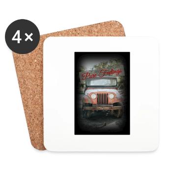 Cadeau tout-terrain voiture tout-terrain Handyhuelle - Dessous de verre (lot de 4) - blanc - Devant