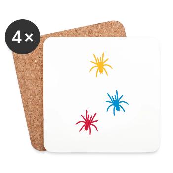 spiders_uf3 - Coasters (set of 4) - white - Front