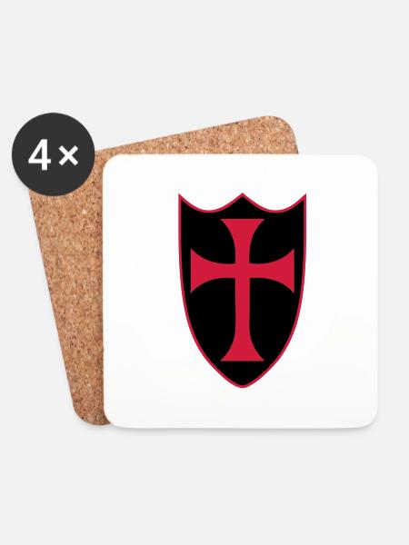 templar cross - Coasters (set of 4) - white