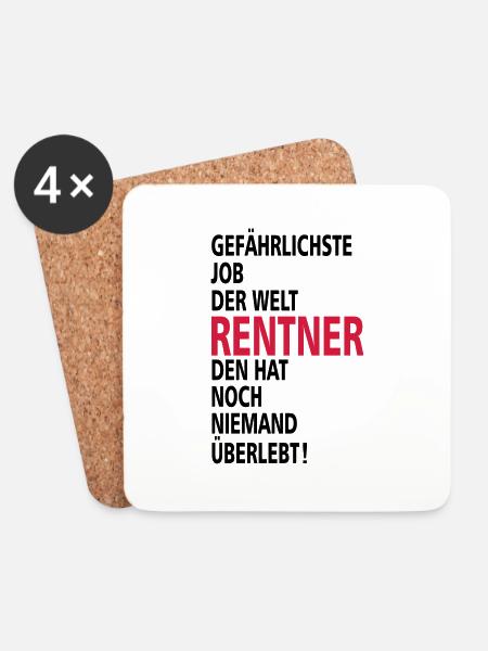 rentner - Untersetzer (4er-Set) - Weiß