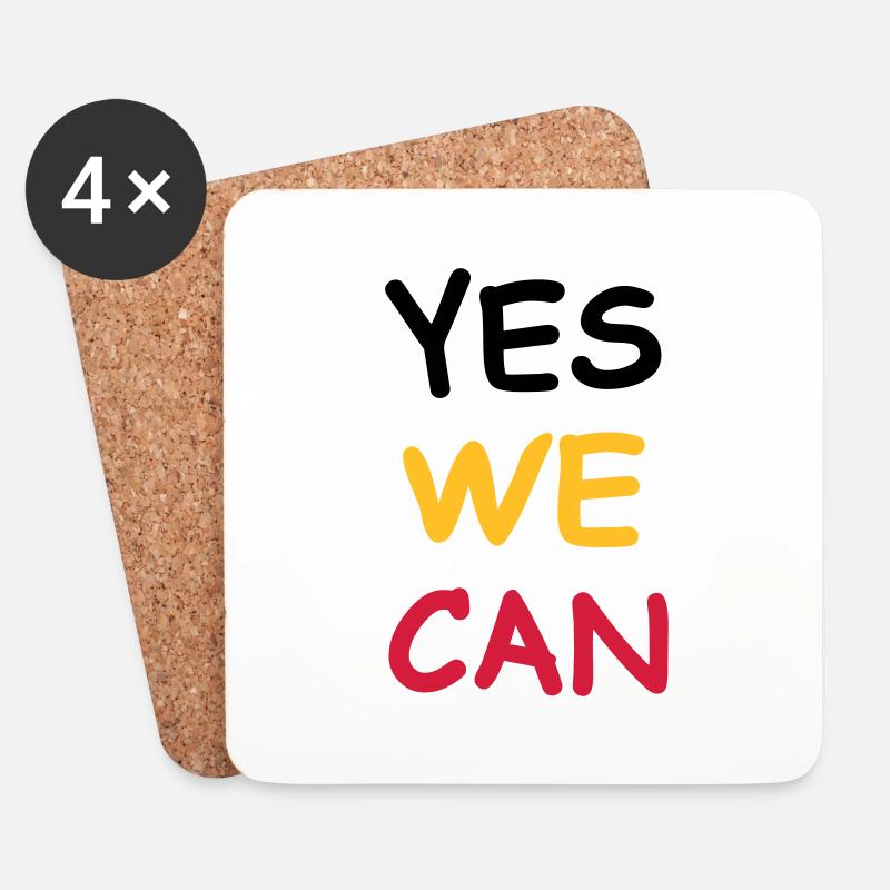 yes we can - Coasters (set of 4) - white