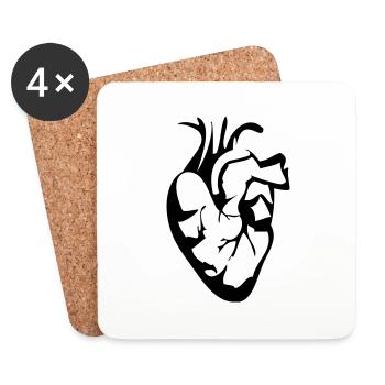 heart - Untersetzer (4er-Set) - Weiß - Vorne