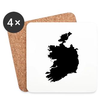Ireland map - Coasters (set of 4) - white - Front