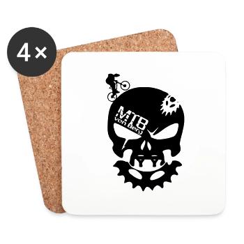 Bone Head - Untersetzer (4er-Set) - Weiß - Vorne