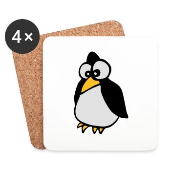 pingouin - Dessous de verre (lot de 4) - blanc - Devant