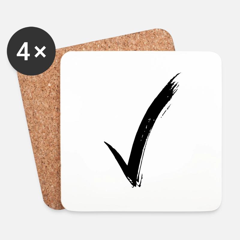 check - Untersetzer (4er-Set) - Weiß