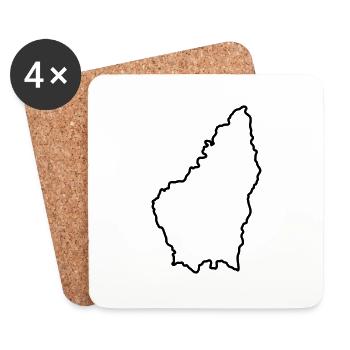 Ardèche couleur - Dessous de verre (lot de 4) - blanc - Devant