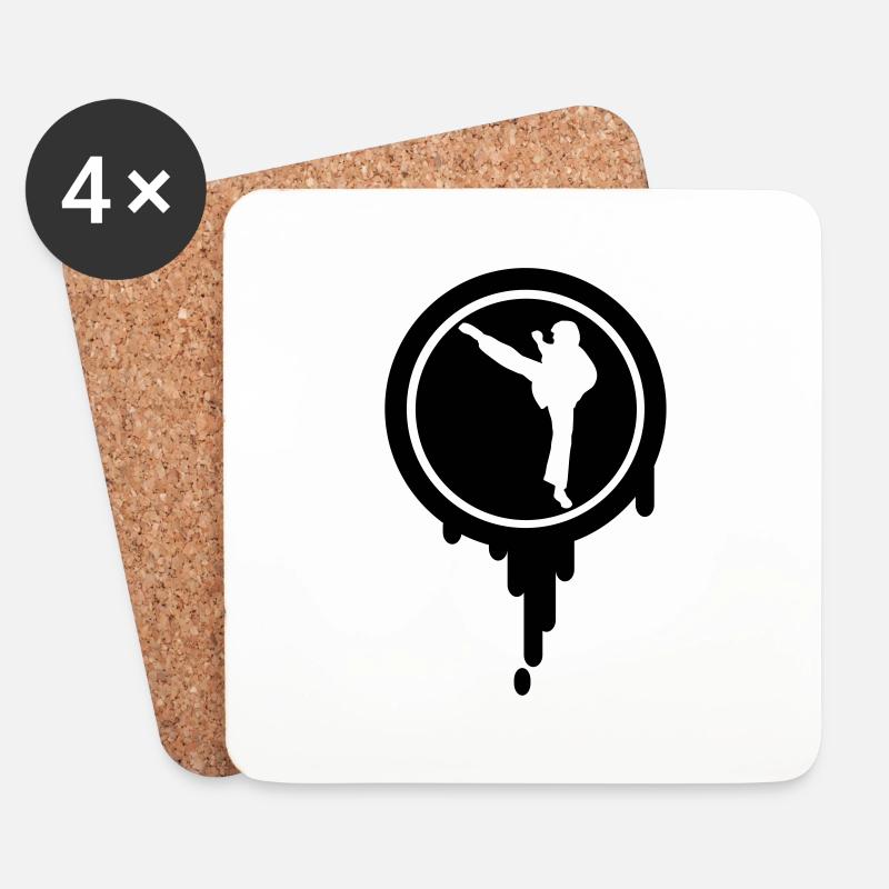karate - Coasters (set of 4) - white
