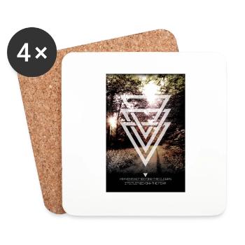 mystic forest triangles - Untersetzer (4er-Set) - Weiß - Vorne