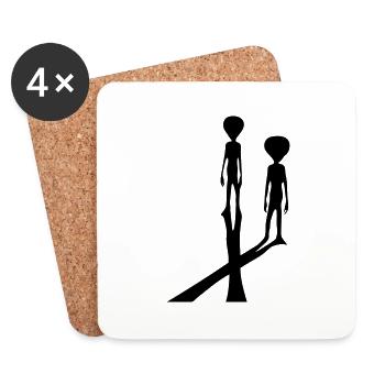 Alien - Untersetzer (4er-Set) - Weiß - Vorne