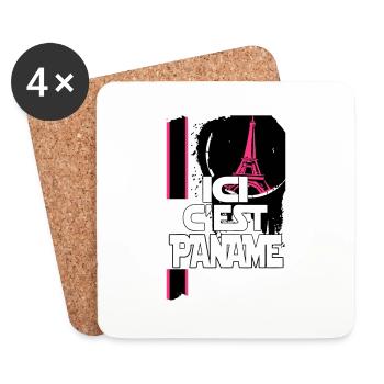 ici c'est paname - Dessous de verre (lot de 4) - blanc - Devant