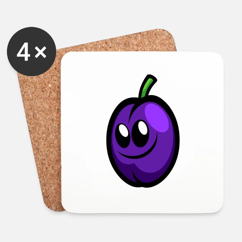 Happy Plum - Untersetzer (4er-Set) - Weiß