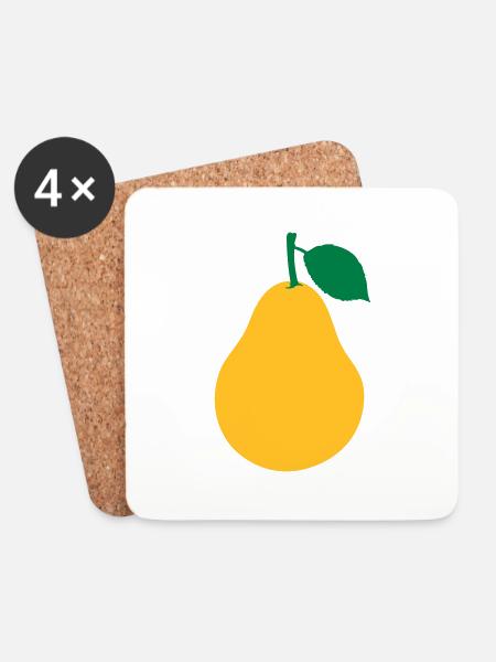 Pear - Untersetzer (4er-Set) - Weiß