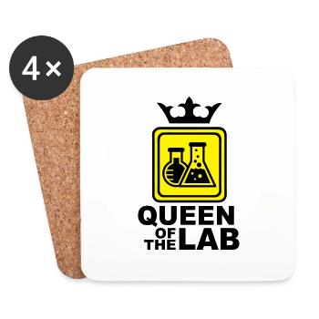 Queen of the Lab - Untersetzer (4er-Set) - Weiß - Vorne