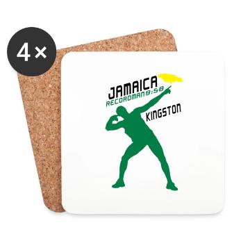jamaica recordman kingston usain bolt - Dessous de verre (lot de 4) - blanc - Devant