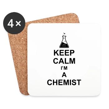keep calm i'm a chemist kg10 - Coasters (set of 4) - white - Front