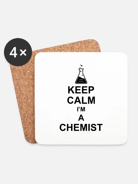 keep calm i'm a chemist kg10 - Untersetzer (4er-Set) - Weiß