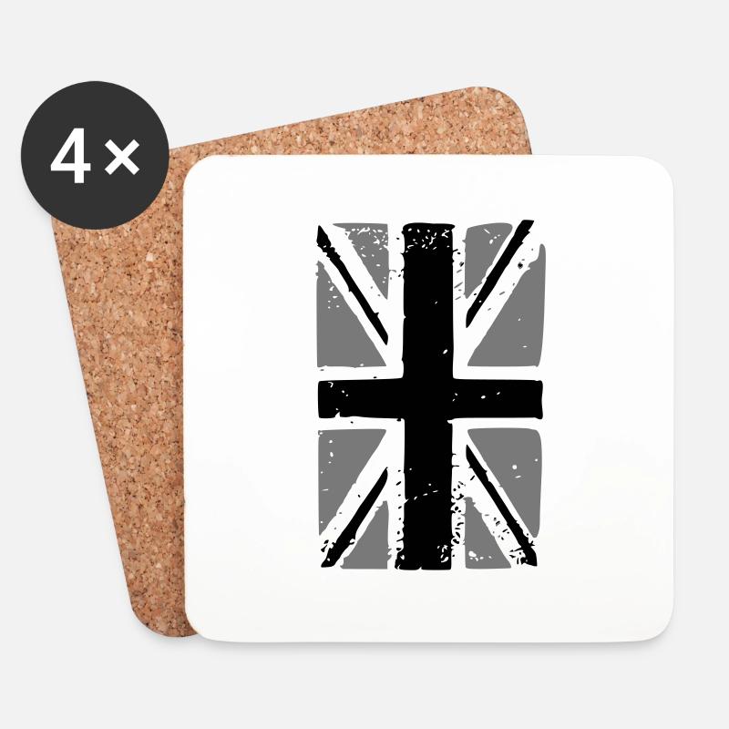 union jack - Untersetzer (4er-Set) - Weiß