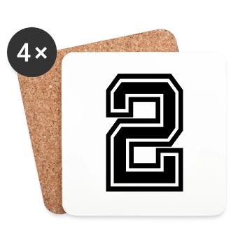 2 - Untersetzer (4er-Set) - Weiß - Vorne