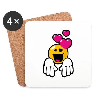Smile Love Attraction - Coasters (set of 4) - white - Front
