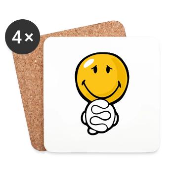 Smiley Plead - Untersetzer (4er-Set) - Weiß - Vorne