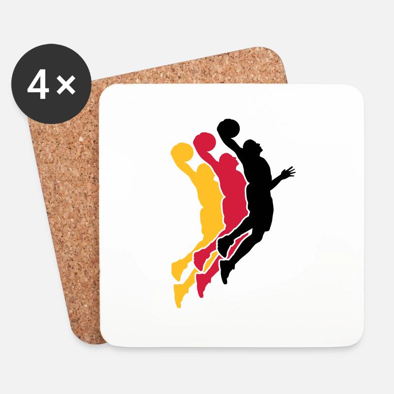 basketball - Untersetzer (4er-Set) - Weiß