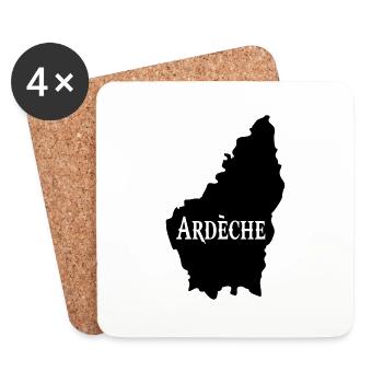 Ardèche ardeche Ardèchois - Dessous de verre (lot de 4) - blanc - Devant