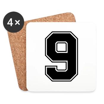 9 - Untersetzer (4er-Set) - Weiß - Vorne