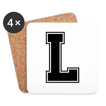 l_symbol - Untersetzer (4er-Set) - Weiß - Vorne