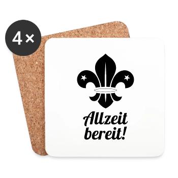 Scout Scouting Pfadfinder Pfadfinderin Scoutisme - Coasters (set of 4) - white - Front