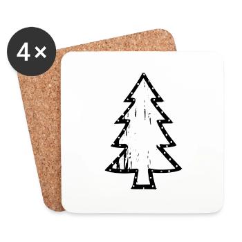 fir - Coasters (set of 4) - white - Front