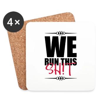 we run this design - Untersetzer (4er-Set) - Weiß - Vorne