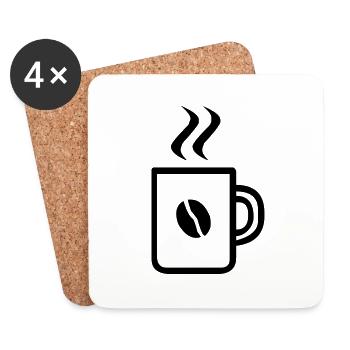 kaffee design - Untersetzer (4er-Set) - Weiß - Vorne