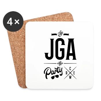 jga crew party - Untersetzer (4er-Set) - Weiß - Vorne