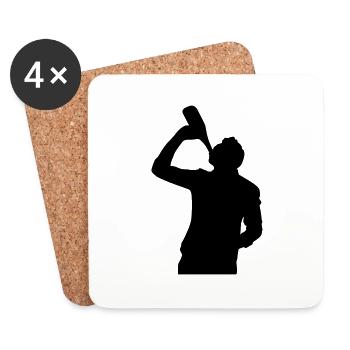 drinking boy - Untersetzer (4er-Set) - Weiß - Vorne