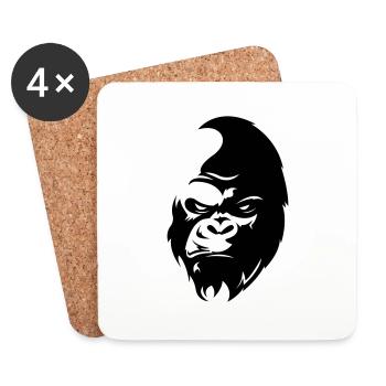gorilla - Untersetzer (4er-Set) - Weiß - Vorne