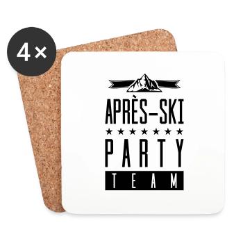 apres ski party team - Untersetzer (4er-Set) - Weiß - Vorne