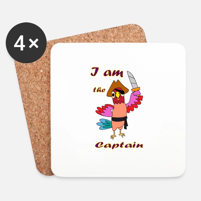 I am the Captain - Untersetzer (4er-Set) - Weiß
