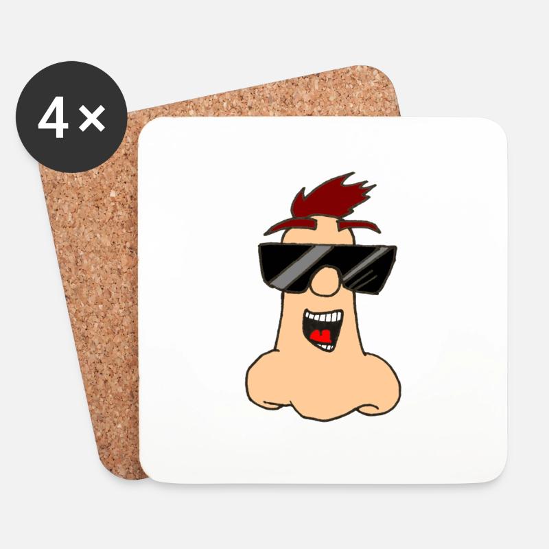 Coole Nase - Untersetzer (4er-Set) - Weiß