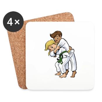Children's judo - Coasters (set of 4) - white - Front