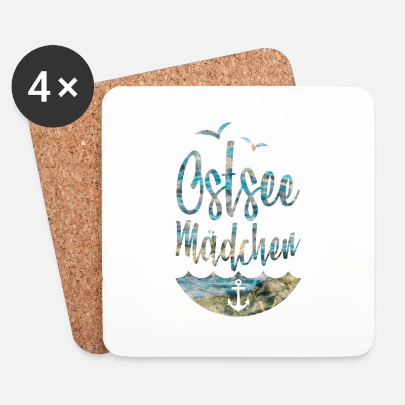 OSTSEE MÄDCHEN - Untersetzer (4er-Set) - Weiß