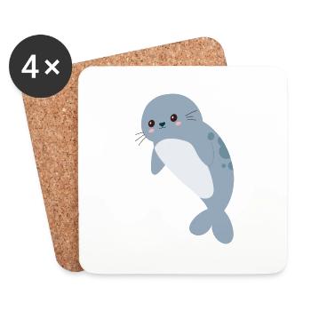 joint - Dessous de verre (lot de 4) - blanc - Devant