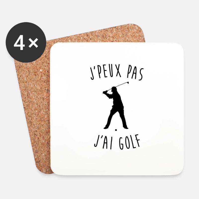 Ich kann nicht Golf spielen - Untersetzer (4er-Set) - Weiß