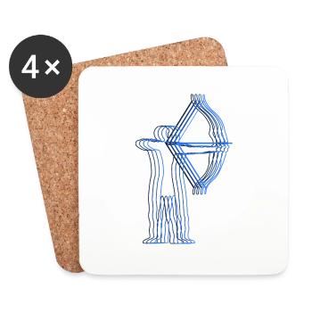 Archery archery archer gift - Coasters (set of 4) - white - Front