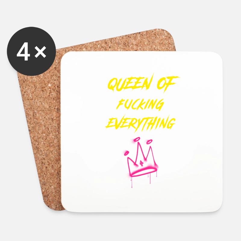 Queen of everything - Untersetzer (4er-Set) - Weiß